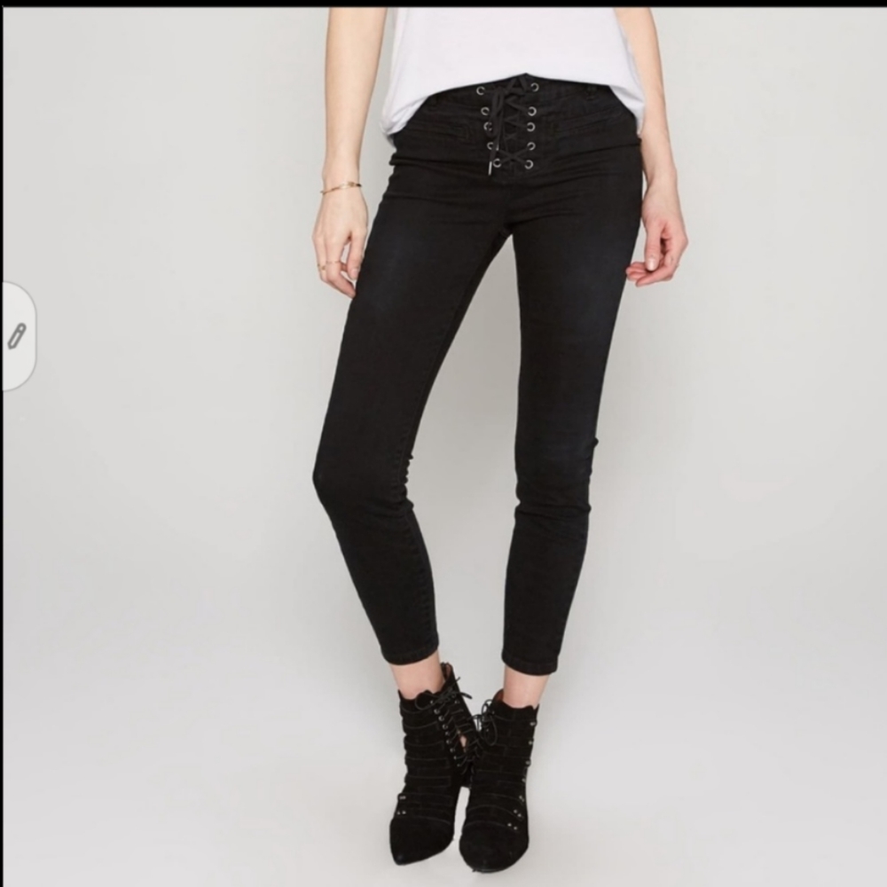Amuse Society Lace-up Front Jeans
